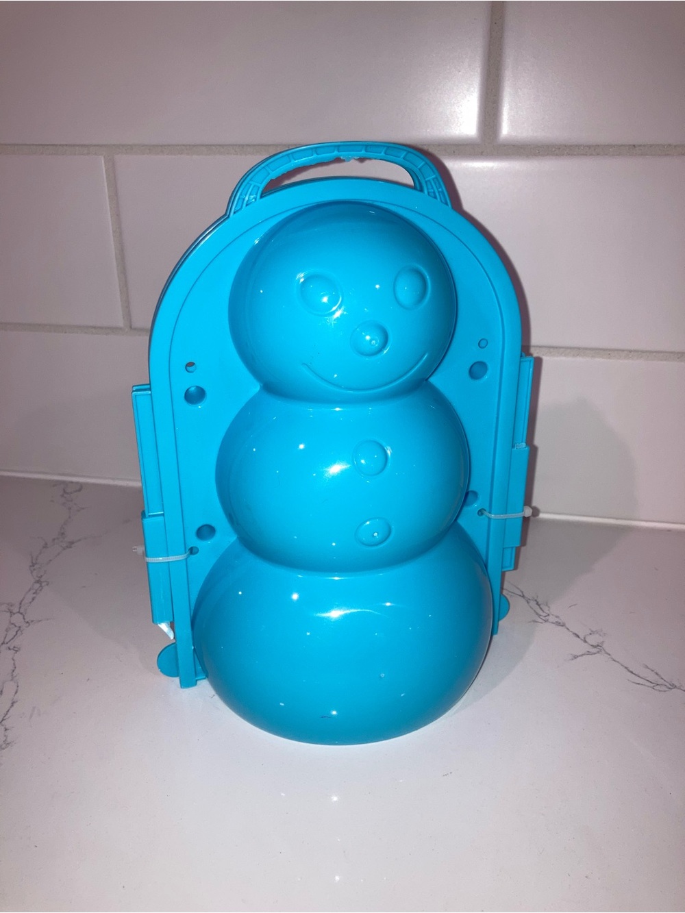 (5/$5) Blue Plastic Snowman Snow Mold NWOT